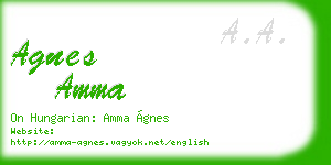 agnes amma business card